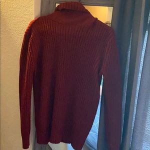 Maroon turtleneck sweater